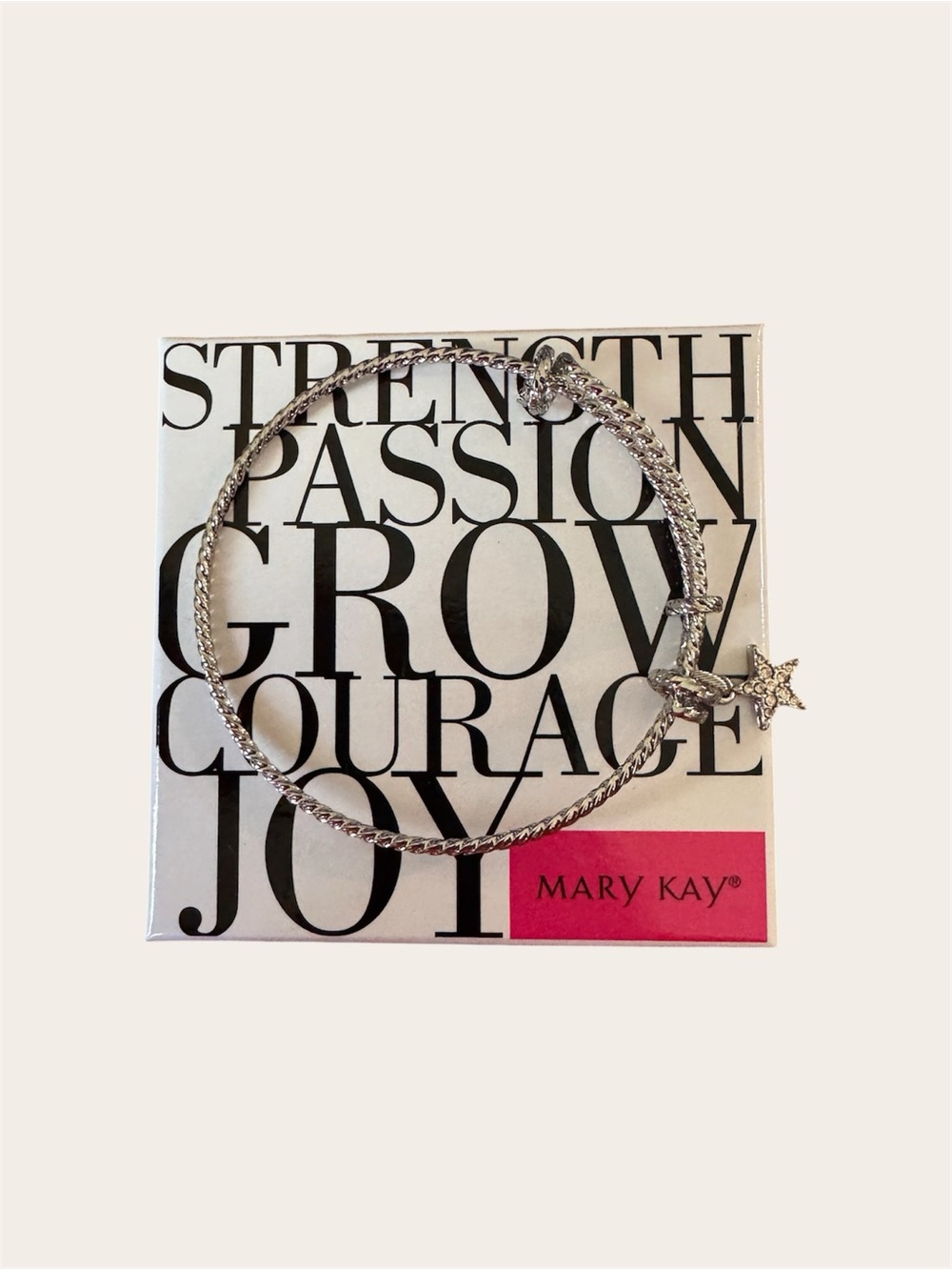 Mary Kay Silver-Tone Inspirational Star Charm Bracelet New